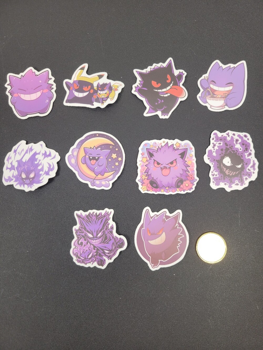 3/$20 10pcs Lot Pokemon Gengar Waterproof Stickers Set #005